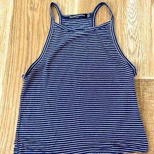 brandy melville blue and white stripped tank